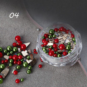 Christmas Peals Stones 3D Nail Decoration Nail Decoration No Brand 04