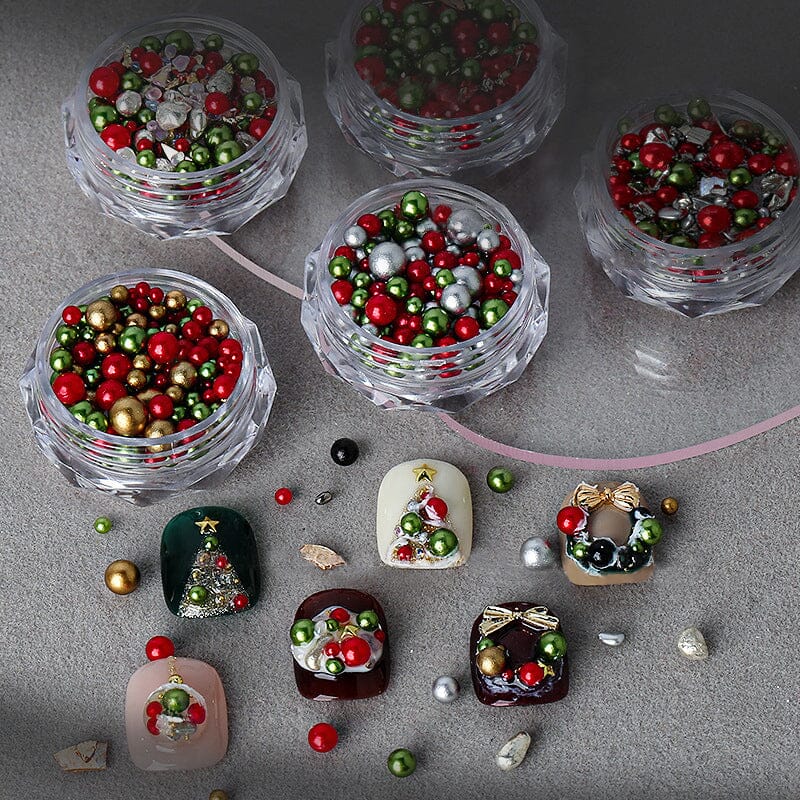Christmas Peals Stones 3D Nail Decoration Nail Decoration No Brand