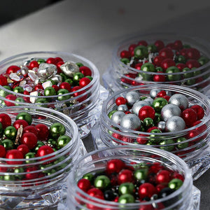 Christmas Peals Stones 3D Nail Decoration Nail Decoration No Brand