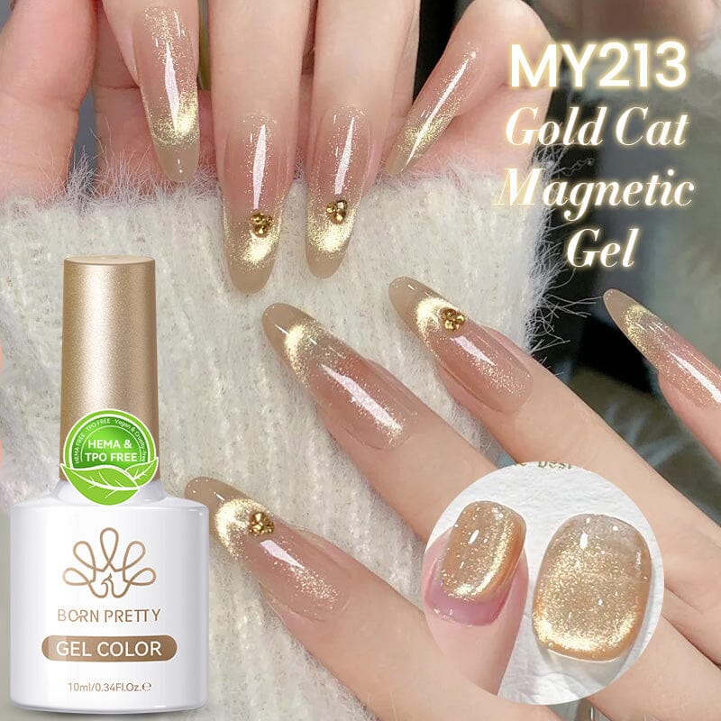 Gold Cat Magnetic Gel MY213 Classic Poetry 10ml Gel Nail Polish BORN PRETTY