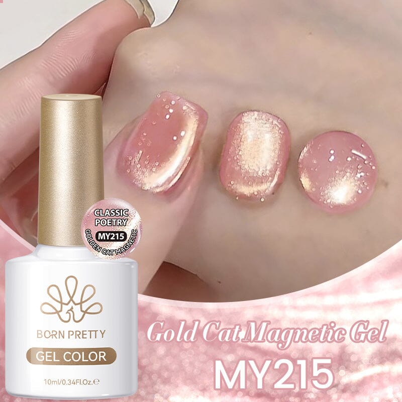 Gold Cat Magnetic Gel MY215 Classic Poetry 10ml Gel Nail Polish BORN PRETTY