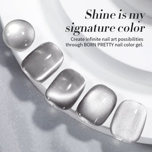Water Light Cat Magnetic Gel Polish MY78 Smoky Aash 10ml HEMA/TPO FREE Gel Nail Polish BORN PRETTY
