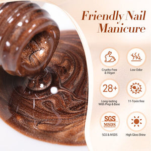 Water Light Cat Magnetic Gel Polish MY79 Caramel 10ml HEMA/TPO FREE Gel Nail Polish BORN PRETTY