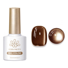 Glass Cat Magnetic Gel MY80 Dark Chocolate 10ml Gel Nail Polish BORN PRETTY