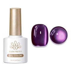 Glass Cat Magnetic Gel MY81 Purple Mystery 10ml Gel Nail Polish BORN PRETTY