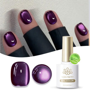 Water Light Cat Magnetic Gel Polish MY81 Purple Mystery 10ml HEMA/TPO FREE Gel Nail Polish BORN PRETTY