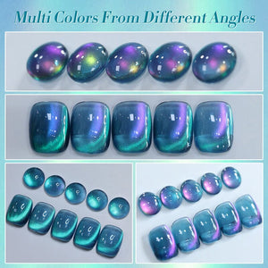 Water Light Cat Magnetic Gel Polish MY83 Sea Blue 10ml HEMA/TPO FREE Gel Nail Polish BORN PRETTY