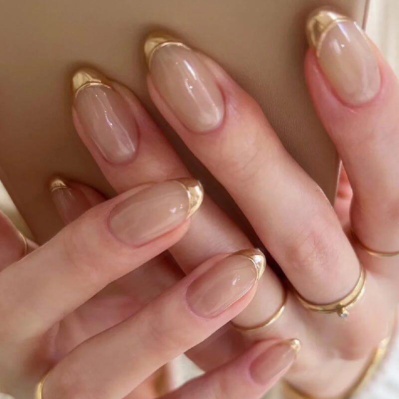 24pcs DY1312-B7 Almond Press on Nails Nail Tips No Brand