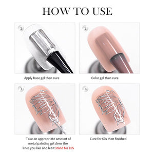 Metal Painting Gel 7ml Gel Nail Polish LILYCUTE