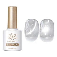 Cat Magnetic Gel MY77 Flowing Light White 10ml Gel Nail Polish BORN PRETTY