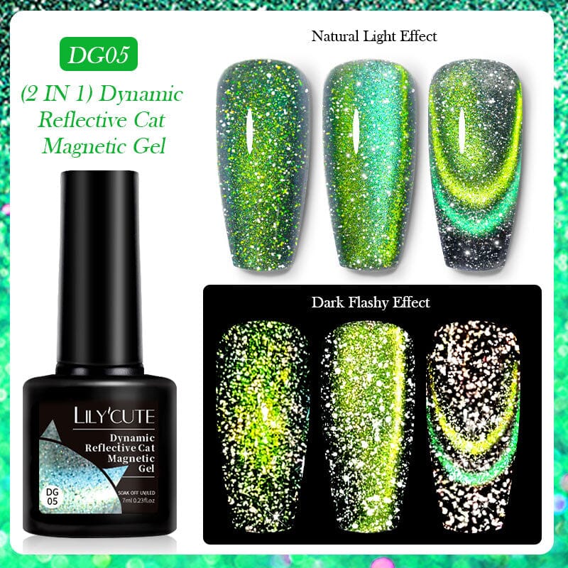 Dynamic Reflective Cat Magnetic Gel DG05 7ml Gel Nail Polish LILYCUTE