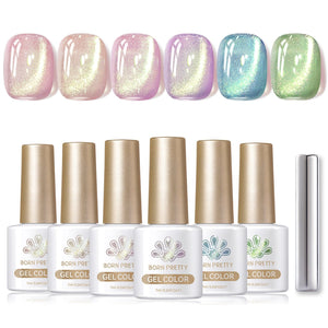 6 Colors Green Light Cat Magnetic Gel 7ml Gel Nail Polish BORN PRETTY