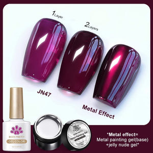 3pcs Metal Effect Gel Set Gel Nail Polish BORN PRETTY Set 10