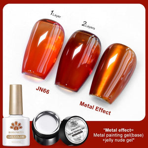 3pcs Metal Effect Gel Set Gel Nail Polish BORN PRETTY Set 12