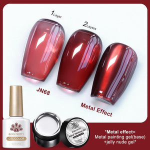 3pcs Metal Effect Gel Set Gel Nail Polish BORN PRETTY Set 14