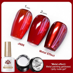 3pcs Metal Effect Gel Set Gel Nail Polish BORN PRETTY Set 16