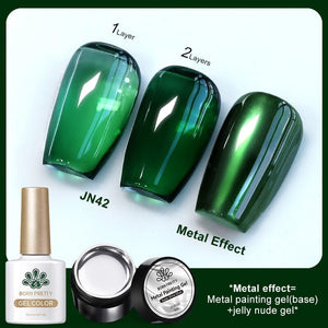 3pcs Metal Effect Gel Set Gel Nail Polish BORN PRETTY Set 5