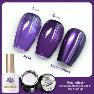 3pcs Metal Effect Gel Set Gel Nail Polish BORN PRETTY Set 7