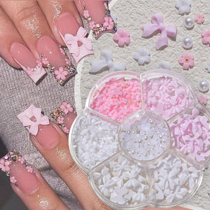 Heart Flowers #03 Nail Decoration in Wheel Nail Art No Brand