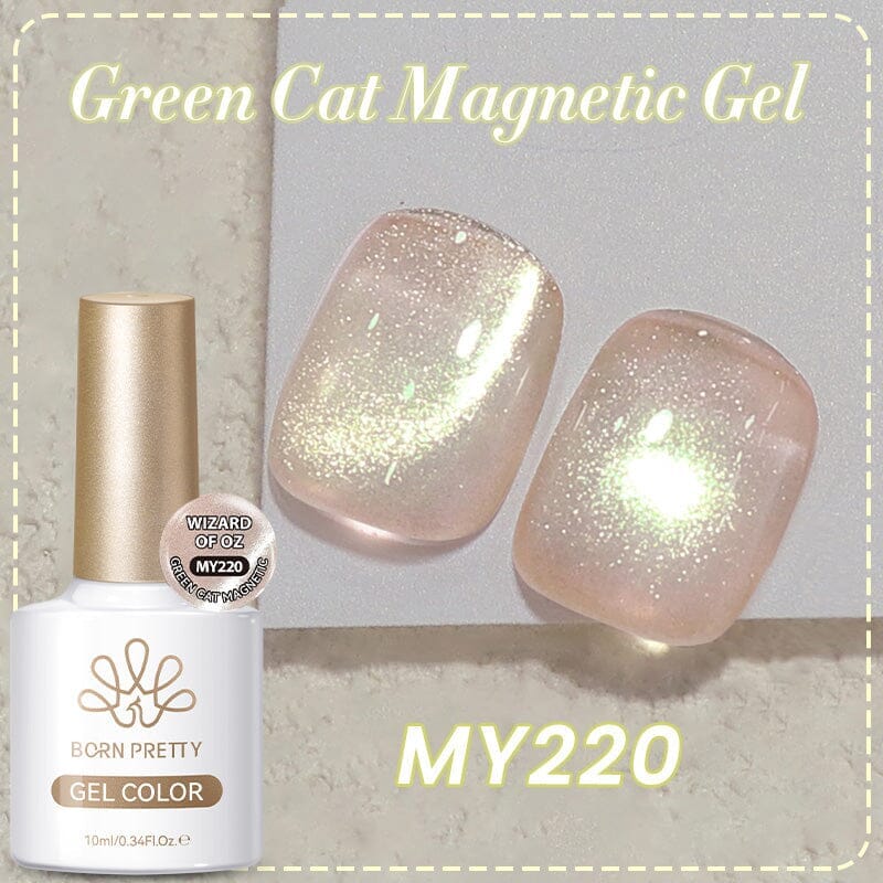 Green Cat Magnetic Gel Wizard of Oz MY220 10ml Gel Nail Polish BORN PRETTY