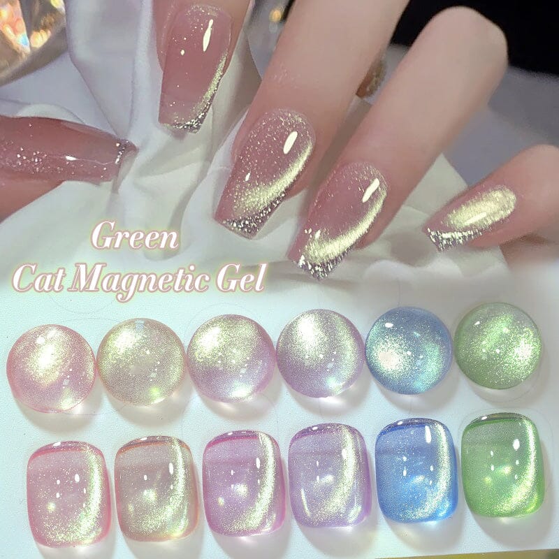 6 Colors Green Cat Magnetic Gel Wizard of Oz 10ml Gel Nail Polish BORN PRETTY