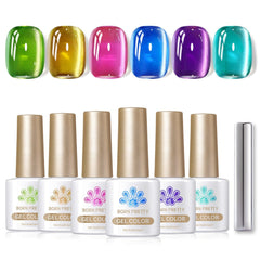 6 Colors Neon Glass Cat Magnetic Gel 7ml Gel Nail Polish BORN PRETTY
