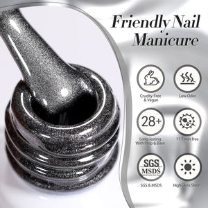 Black Glass Cat Magnetic Gel Polish 15ml Gel Nail Polish BORN PRETTY