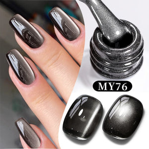 Black Glass Cat Magnetic Gel Polish MY76 Obsidian 10ml Gel Nail Polish BORN PRETTY