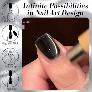 Black Glass Cat Magnetic Gel Polish MY76 Obsidian 10ml Gel Nail Polish BORN PRETTY