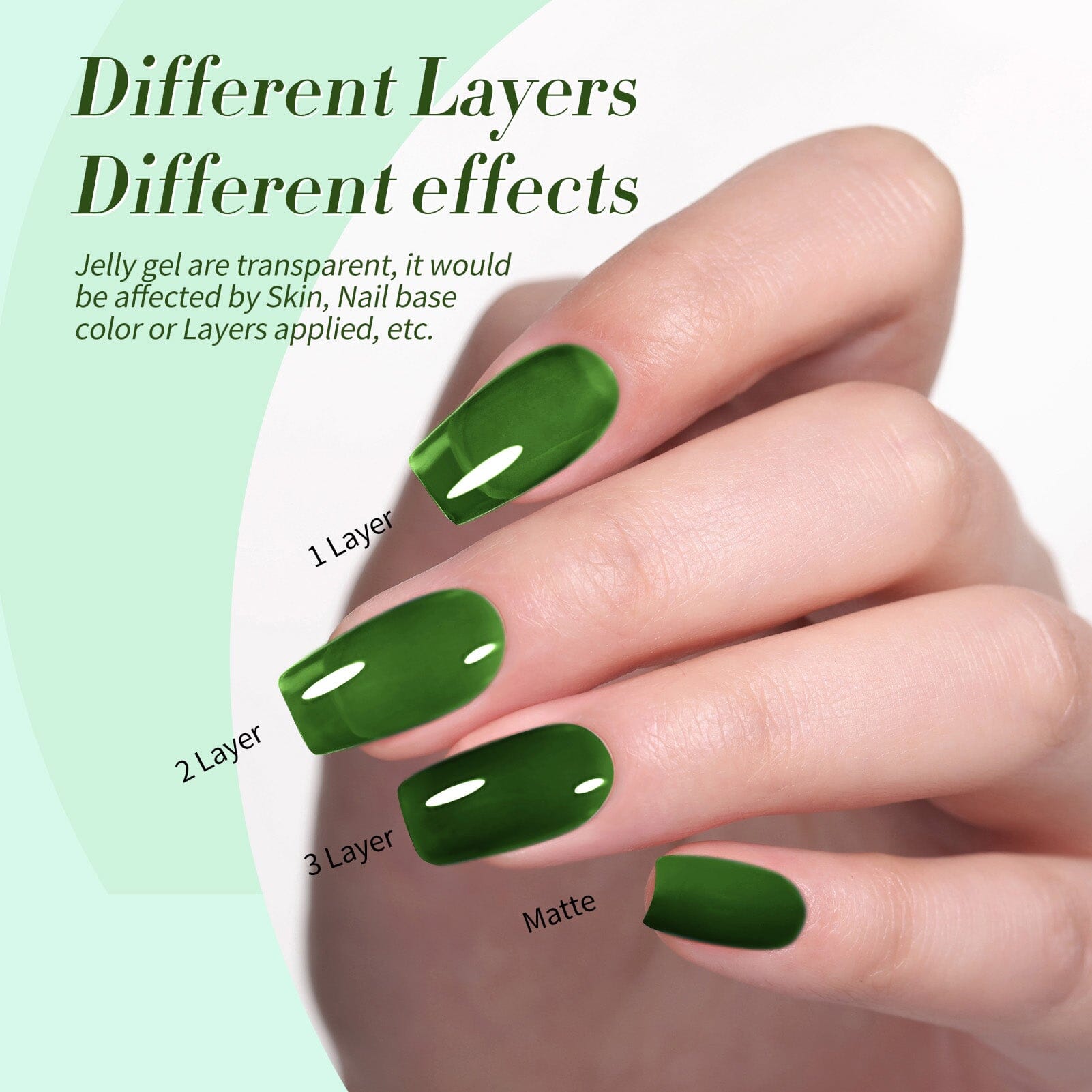 6 Colors Jelly Gel Set Moss Wave 7ml Gel Nail Polish BORN PRETTY