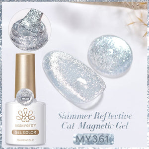 Reflective Cat Magnetic Gel MY361 Quantum Pulse 10ml Gel Nail Polish BORN PRETTY