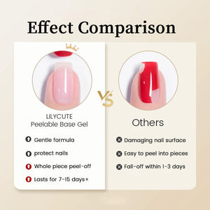 Peel Off Base Gel, Reinforcement Gel, Watercolor Nail Gel 7ml Base & Top Coat LILYCUTE