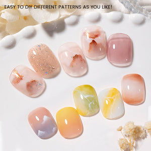 Peel Off Base Gel, Reinforcement Gel, Watercolor Nail Gel 7ml Base & Top Coat LILYCUTE