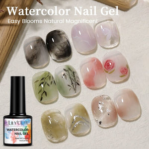 Peel Off Base Gel, Reinforcement Gel, Watercolor Nail Gel 7ml Base & Top Coat LILYCUTE