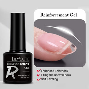 Peel Off Base Gel, Reinforcement Gel, Watercolor Nail Gel 7ml Base & Top Coat LILYCUTE Reinforcement Gel