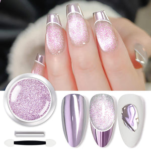 Purple Cat Magnetic Chrome Powder Nail Powder BORN PRETTY
