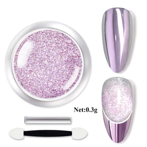 Purple Cat Magnetic Chrome Powder Nail Powder BORN PRETTY