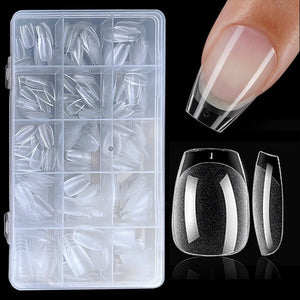 240pcs Coffin Semi-Matte False Nail Tips Nail Tips No Brand