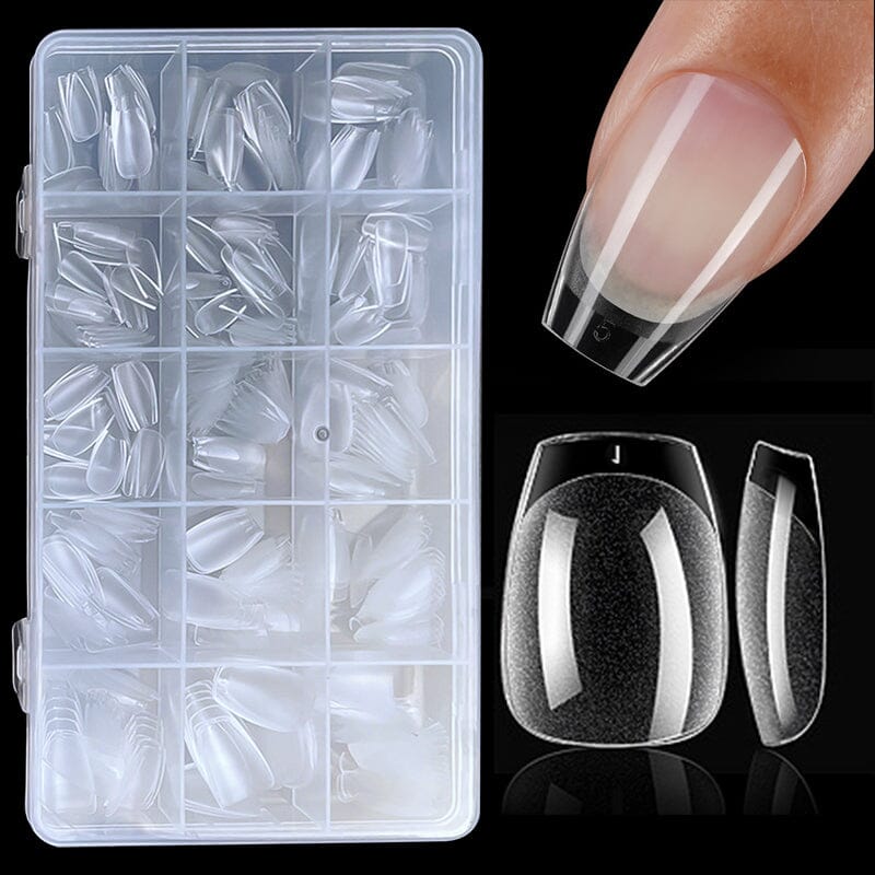 240pcs Coffin Semi-Matte False Nail Tips Nail Tips No Brand