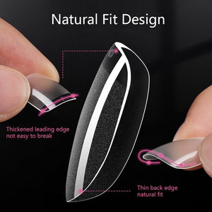 240pcs Almond Semi-Matte False Nail Tips Nail Tips No Brand