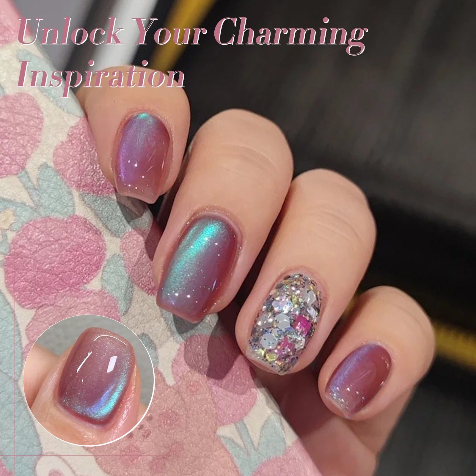 6 Colors Cat Magnetic Gel Polish Set Colored Glass 7ml Gel Nail Polish BORN PRETTY