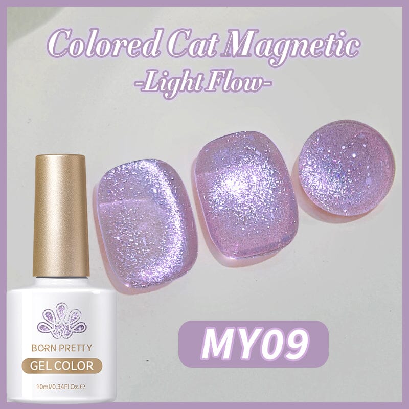Light Flow Colored Cat Magnetic Gel Polish 10ml Gel Nail Polish BORN PRETTY MY09