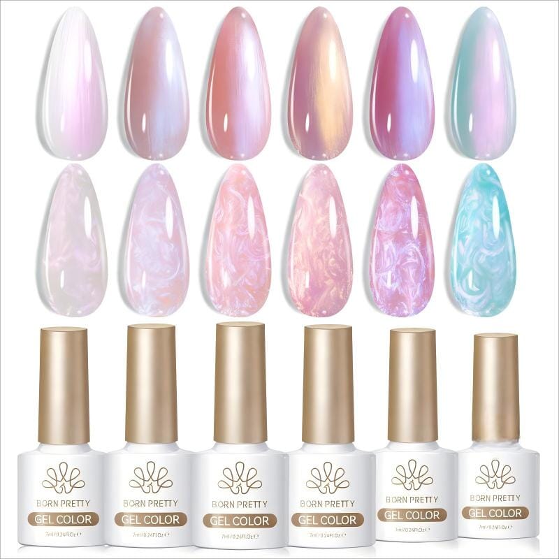 6 Colors Pearl Thread Swirl Gel T02 Nebulas 7ml – BORN PRETTY