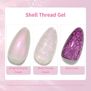 6 Colors Pearl Thread Swirl Gel Polish Set T02 Nebulas 7ml Gel Nail Polish BORN PRETTY
