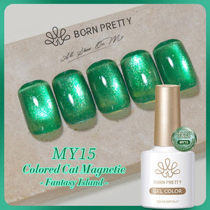Colored Cat Magnetic Gel Fantasy Island 10ml Gel Nail Polish BORN PRETTY