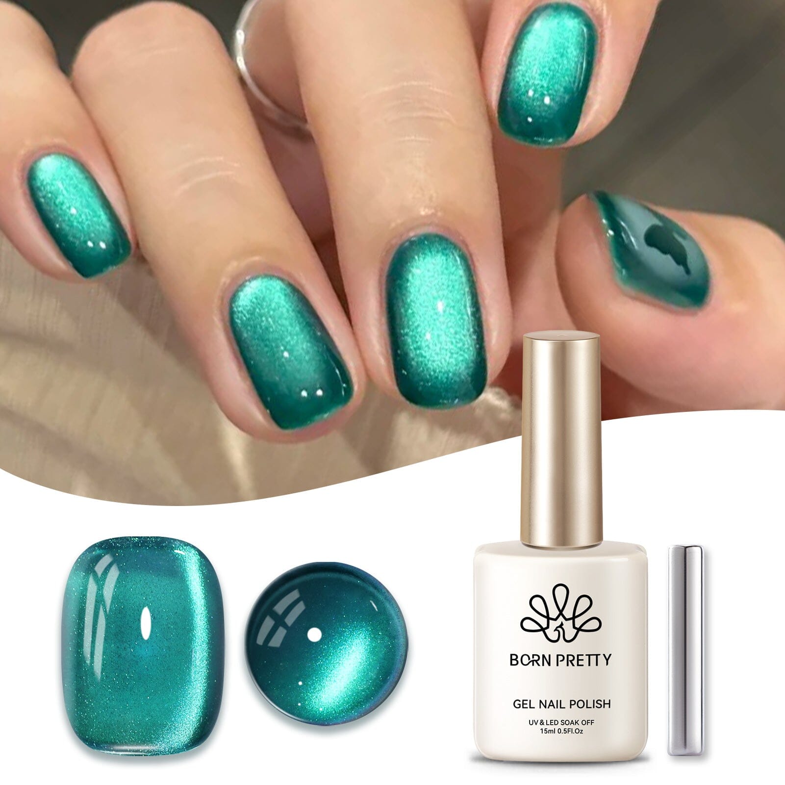 Cat Magnetic Gel Polish MY25 Dreamy Sea 15ml Gel Nail Polish BORN PRETTY
