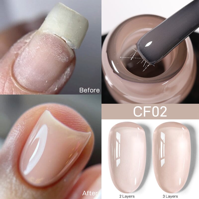 Colorful Fiber Rubber Base Gel CF02 7ml Base & Top Coat UR SUGAR