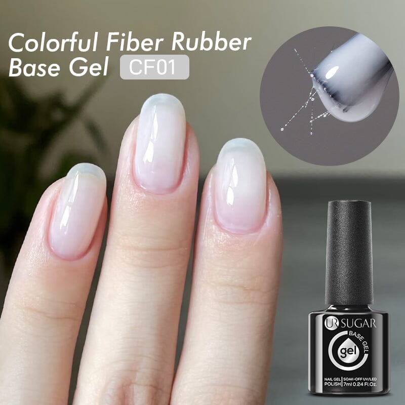 Colorful Fiber Rubber Base Gel CF01 7ml Base & Top Coat UR SUGAR