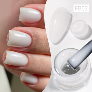 Milky White Fiber Rubber Base Gel FB02 10ml Gel Nail Polish BORN PRETTY