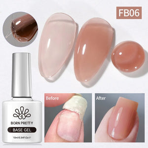 Nude Fiber Rubber Base Gel FB06 10ml Gel Nail Polish BORN PRETTY